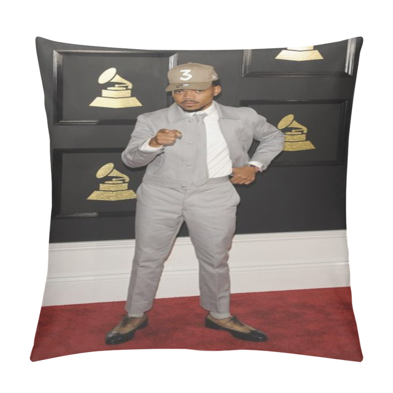 Personality  Chance The Rapper At Arrivals For 59th Annual GRAMMY Awards 2017 - Arrivals, STAPLES Center, Los Angeles, CA February 12, 2017. Photo By: Charlie Williams/Everett Collection Pillow Covers