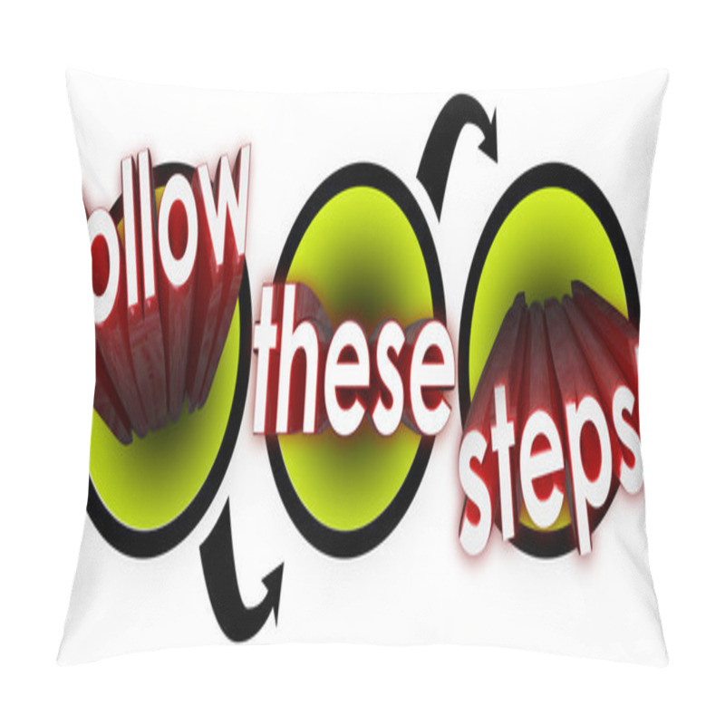 Personality  Follow These Steps Diagram Workflow Instructions Pillow Covers