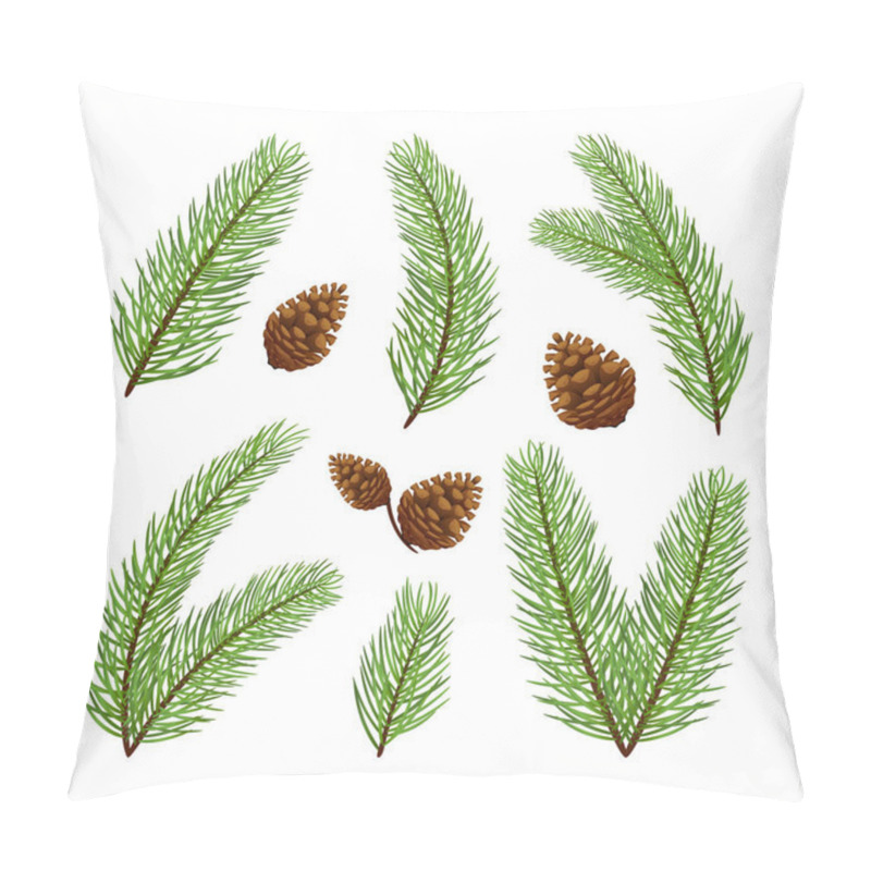 Personality  Christmas Tree Branches With Pine Cones Pillow Covers