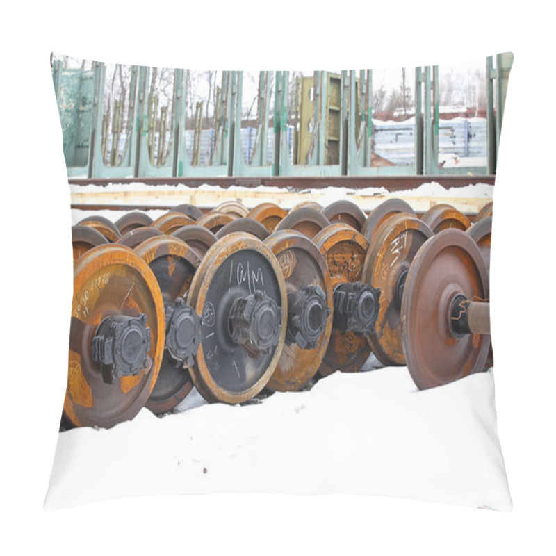 Personality  Railcar Wheels On The Axles Pillow Covers