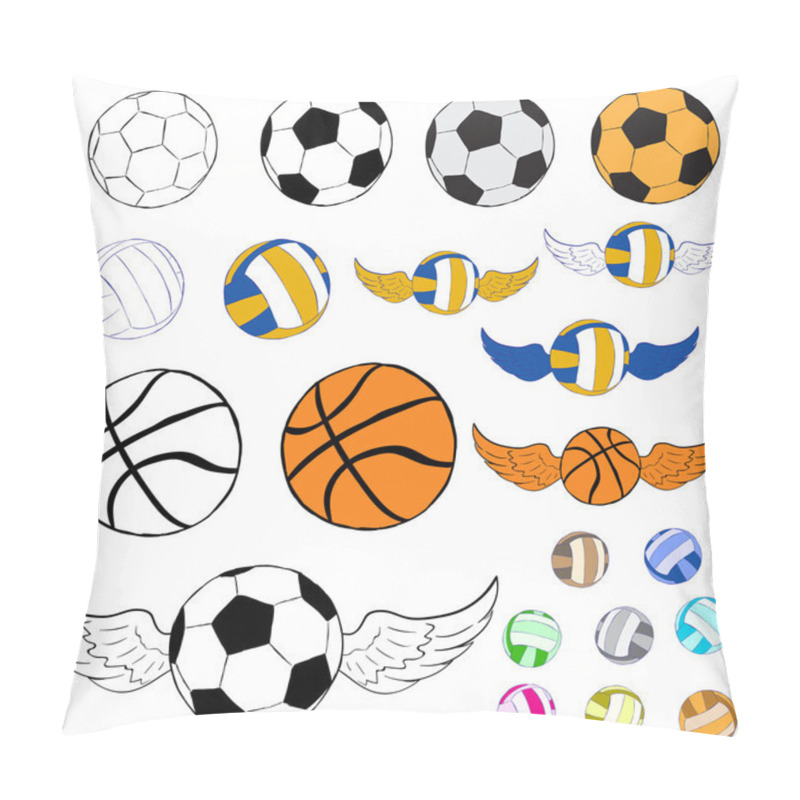 Personality  Clipart With Balls Pillow Covers