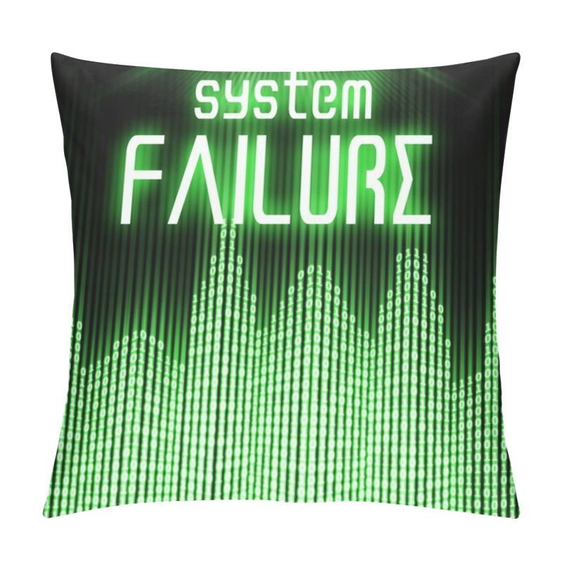 Personality  System Failure With Cyber Binary Code Background Pillow Covers