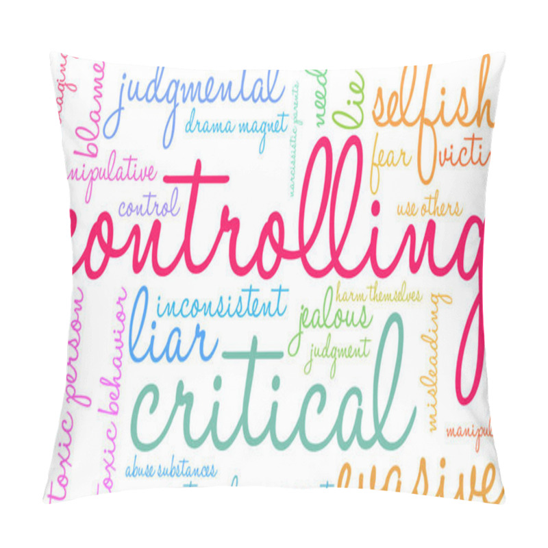 Personality  Controlling Word Cloud Pillow Covers