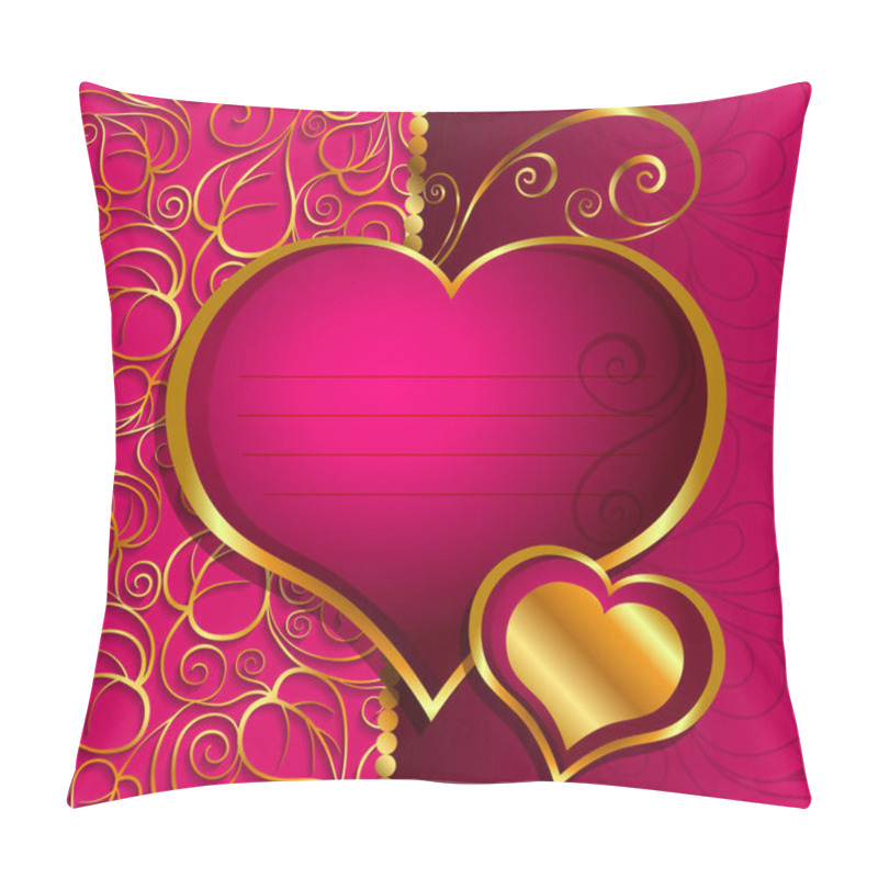 Personality  Card With A Heart For Valentine's Day Pillow Covers