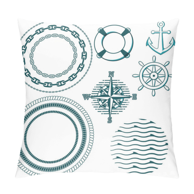 Personality  Set Of Naval Elements Pillow Covers