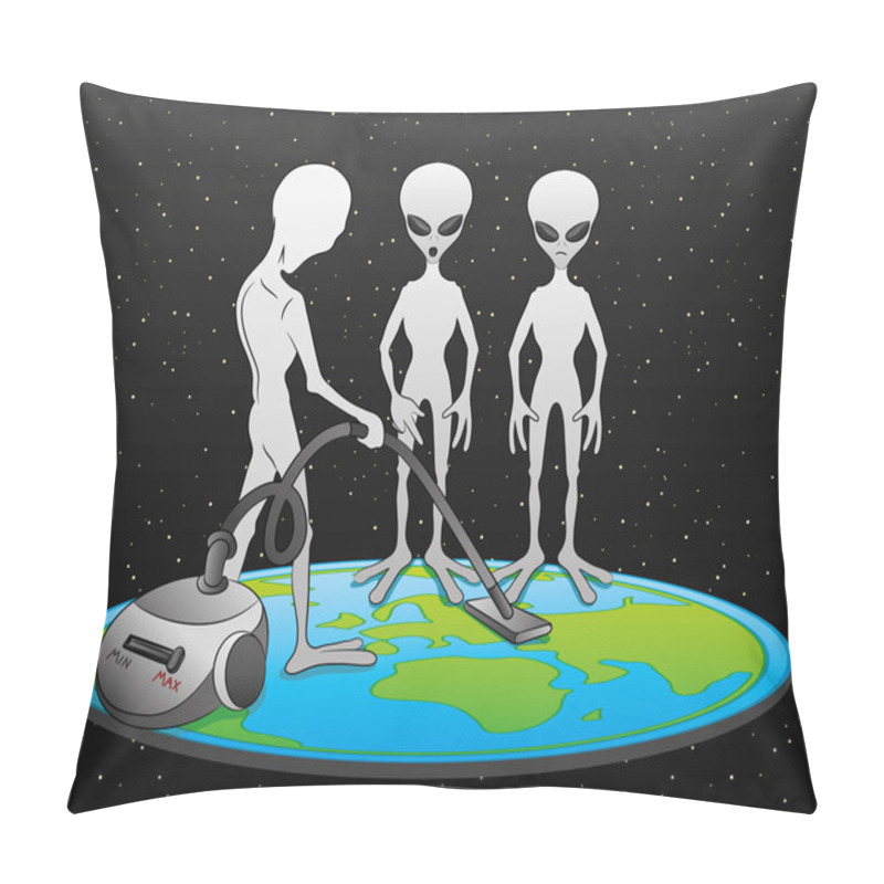 Personality  Vector Illustration. Aliens. Pillow Covers