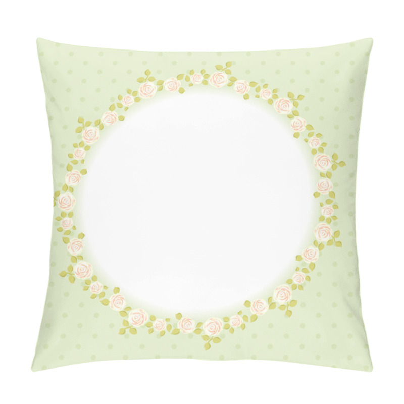 Personality  Floral Frame With Roses Pillow Covers