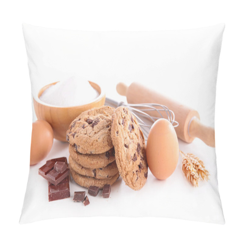 Personality  Chocolate Cookies And Ingredients Pillow Covers