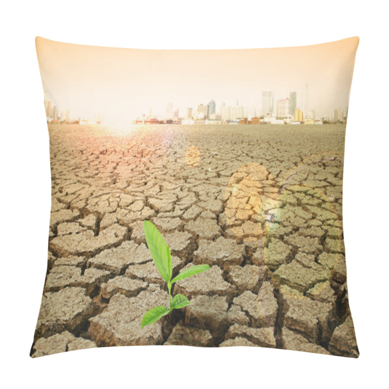 Personality  Concept Image Of Global Warming. Pillow Covers