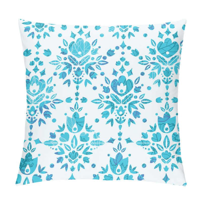 Personality  Abstract Flower Damask Seamless Pattern Background Pillow Covers