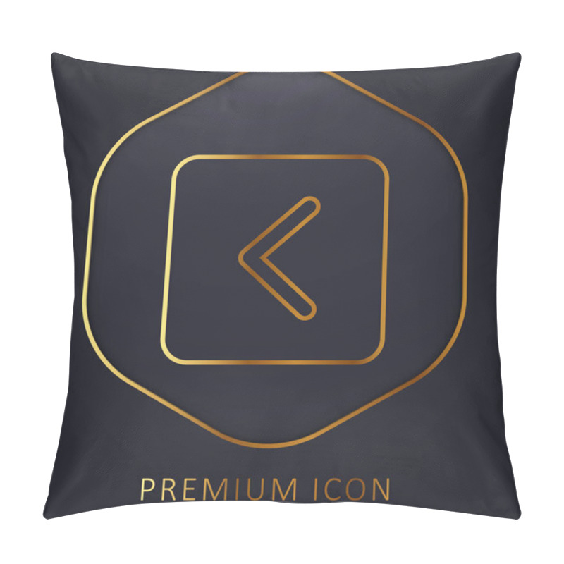 Personality  Bracket Golden Line Premium Logo Or Icon Pillow Covers