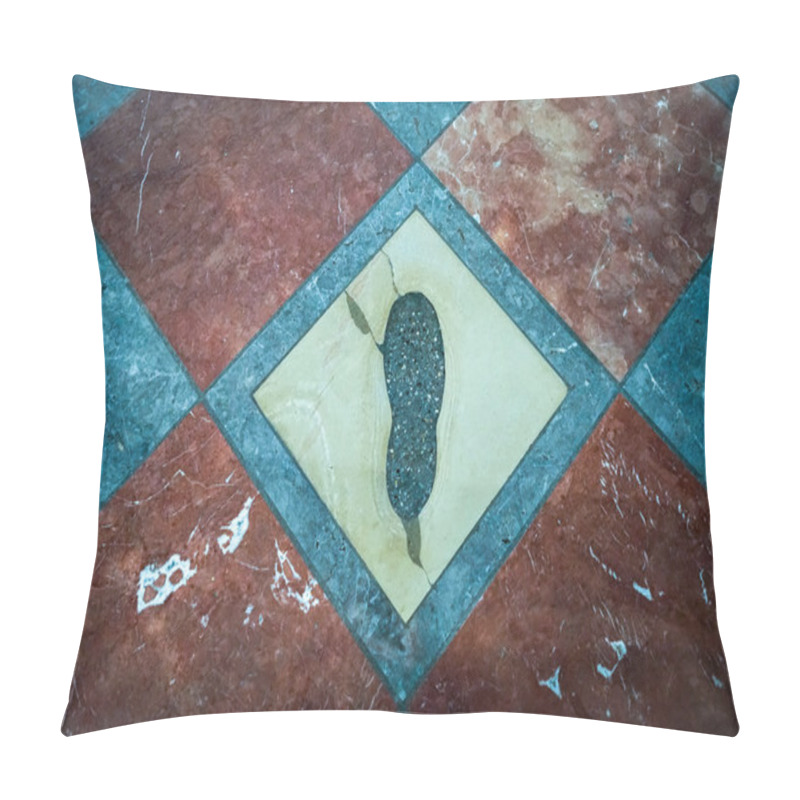 Personality  Devils Footprint In The Frauenkirche In Munich Pillow Covers