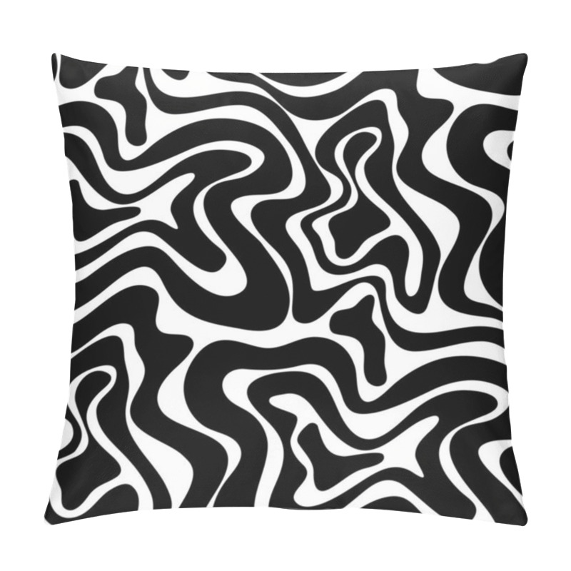 Personality  Abstract Black And White Seamless Pattern Pillow Covers