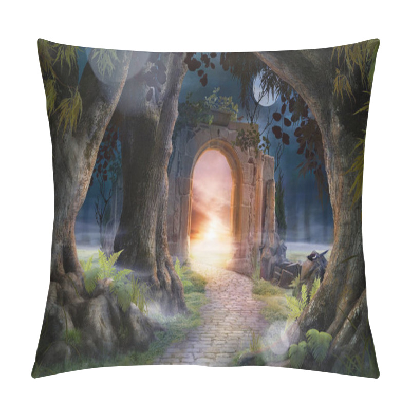 Personality  Archway In An Enchanted Fairy Garden Landscape, Can Be Used As Background Pillow Covers