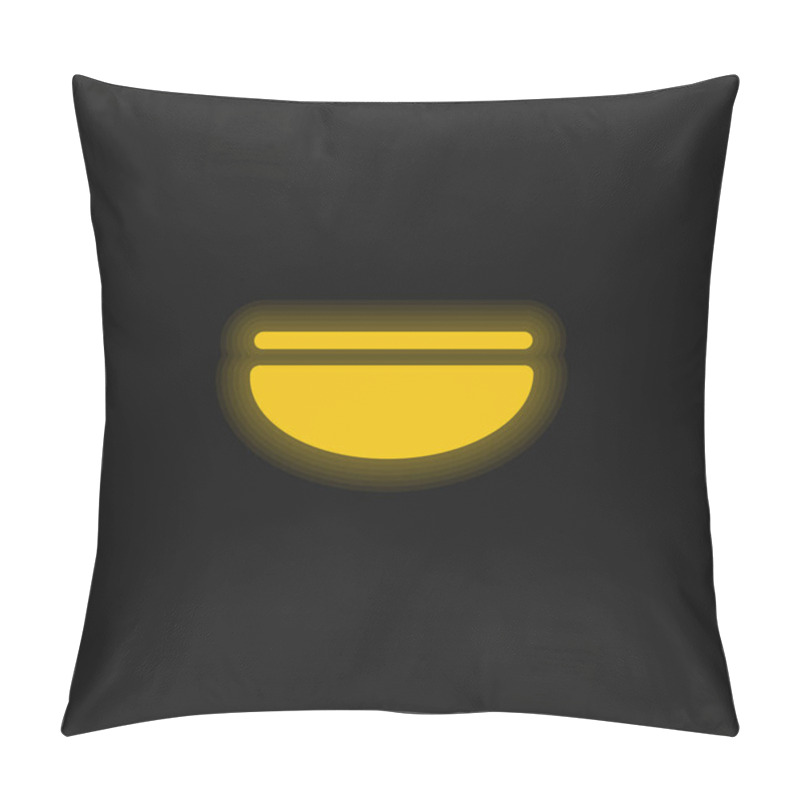 Personality  Balance Yellow Glowing Neon Icon Pillow Covers