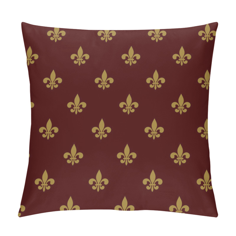 Personality  Royal Lily Fleur De Lis Seamless Pattern. Vector Pillow Covers