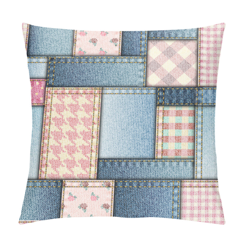 Personality  Pink Patchwork Pattern Pillow Covers