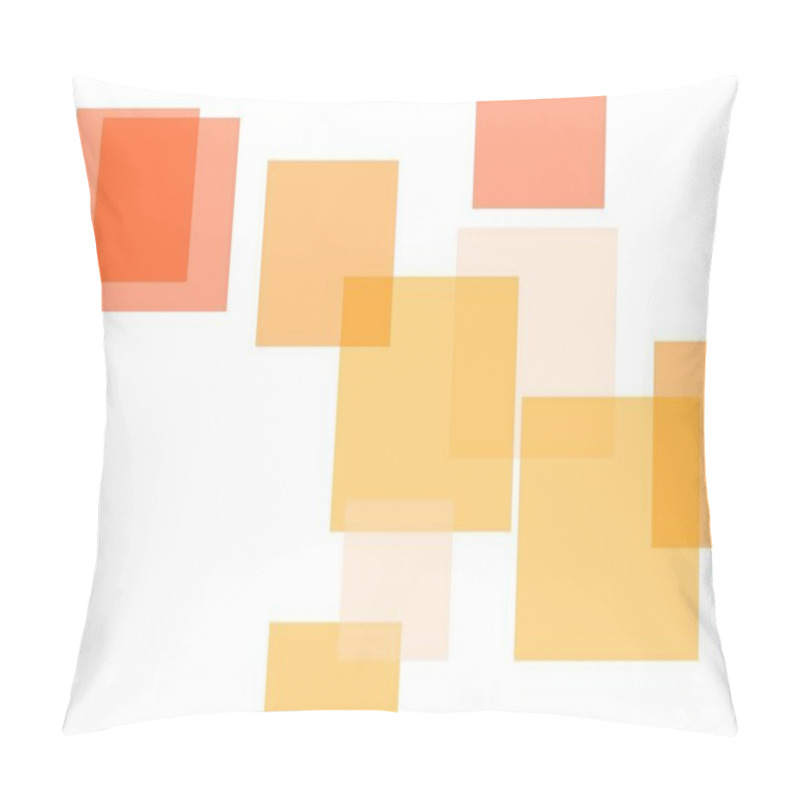 Personality  Abstract Orange Squares Illustration Background Pillow Covers