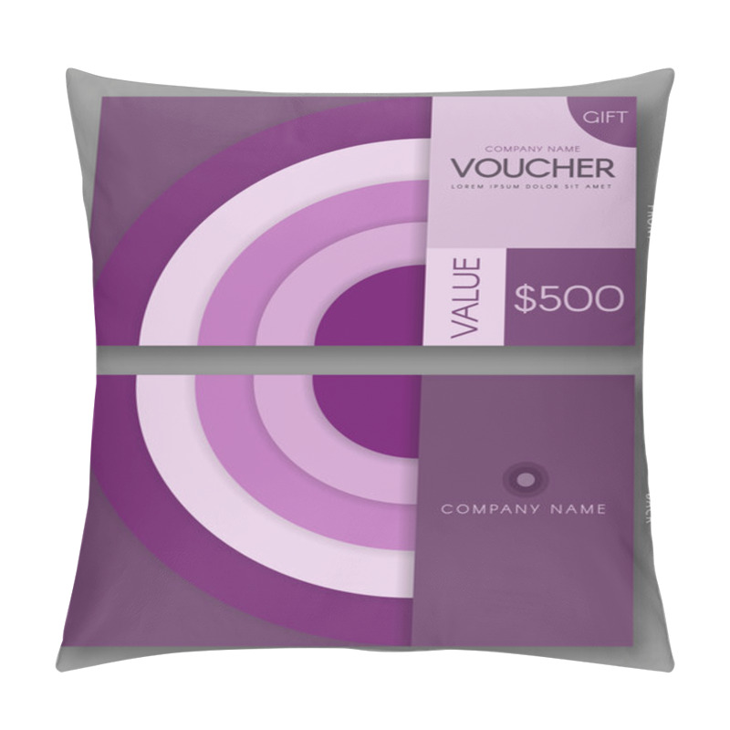 Personality  Modern Gift Voucher Template. Pillow Covers