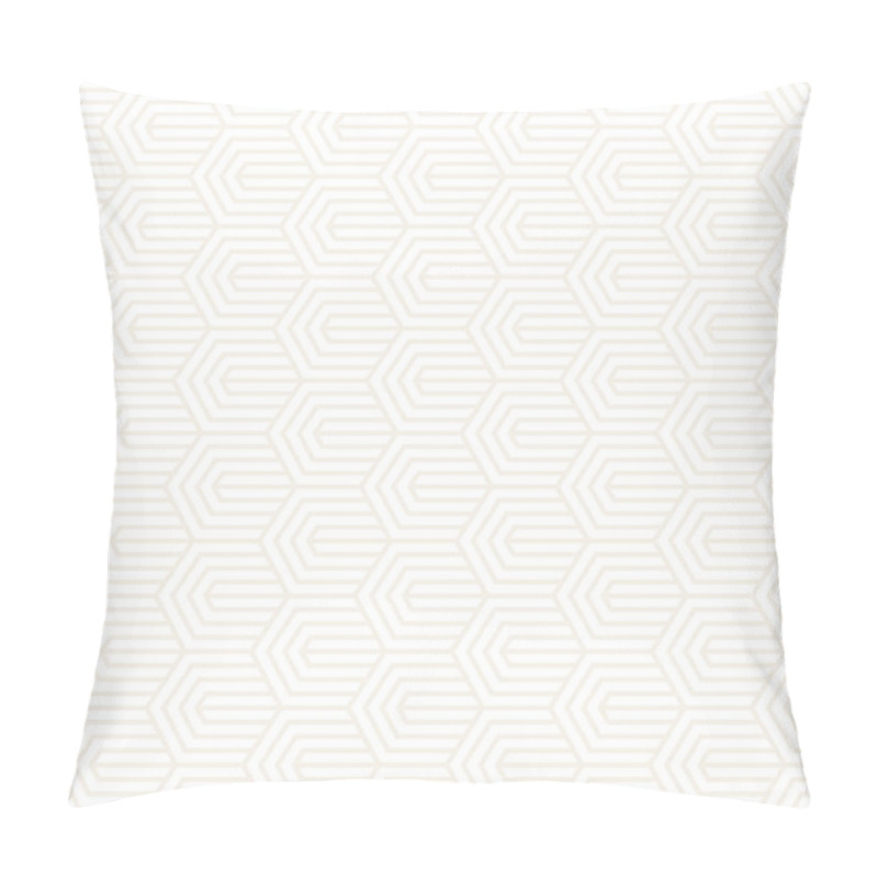 Personality  Vector Seamless Stripes Subtle Pattern. Modern Stylish Texture With Monochrome Trellis. Repeating Geometric Hexagonal Grid. Simple Lattice Graphic Design. Pillow Covers