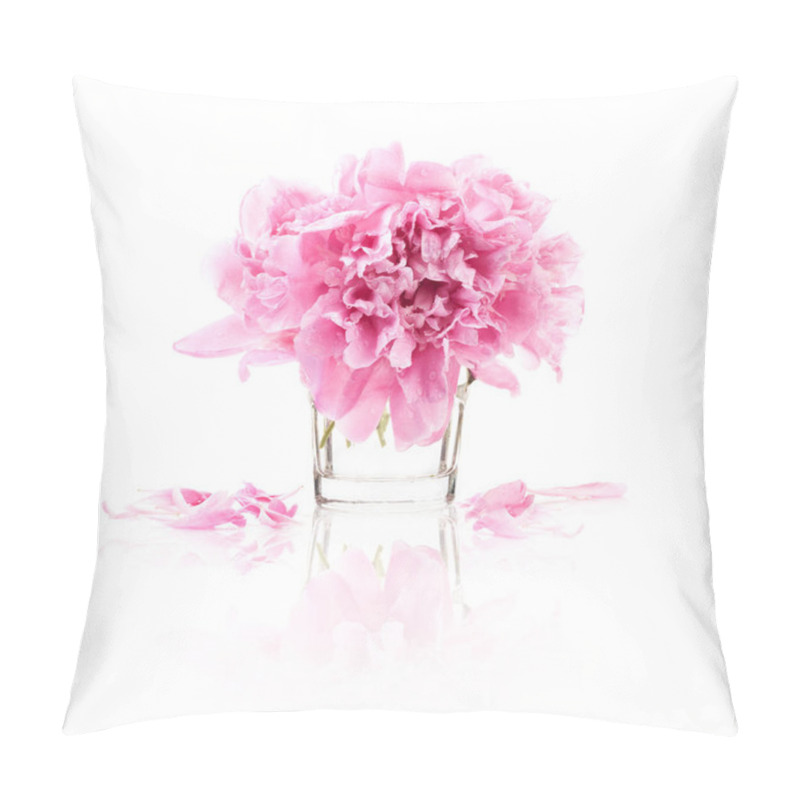 Personality  Peony Flowers Isolated On White Pillow Covers