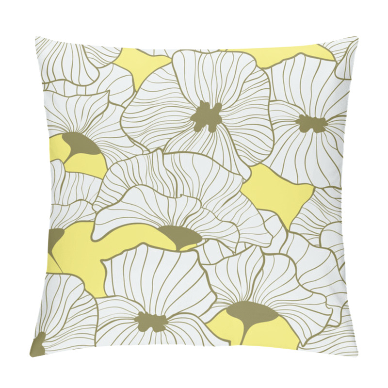 Personality  Seamless Retro Pattern With Poppies. Pillow Covers