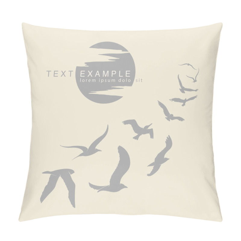 Personality  Wedge Of Birds Flying Pillow Covers