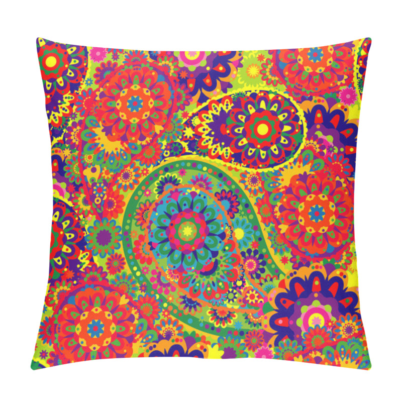 Personality  Seamless Pattern Based On Traditional Asian Elements Paisley Pillow Covers