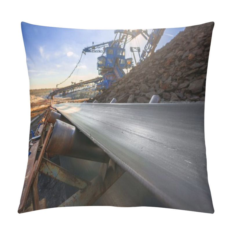 Personality  Long Conveyor Belt Transporting Ore Pillow Covers