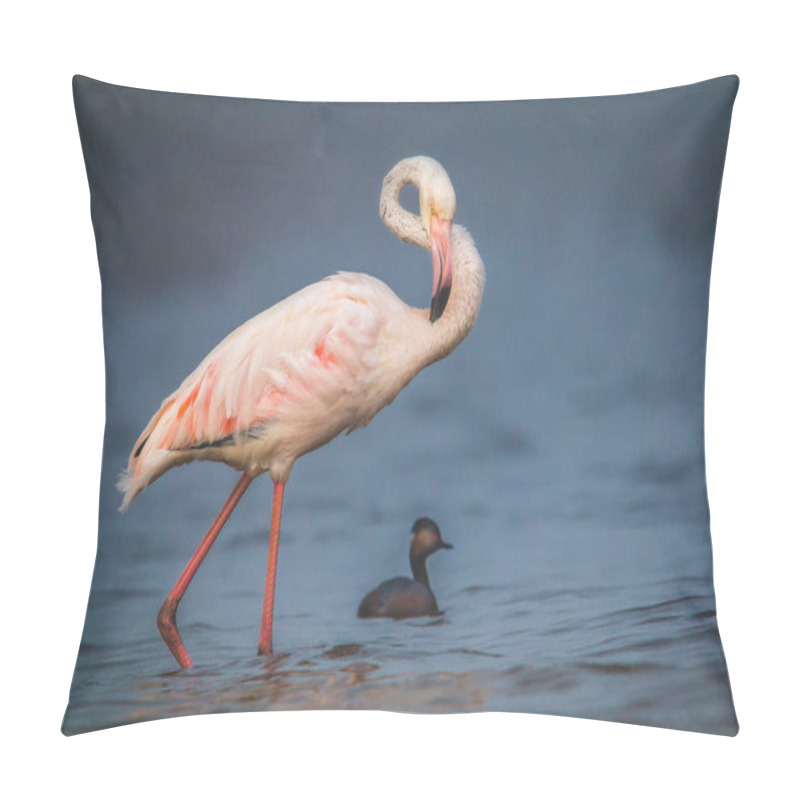 Personality  Close View Of Exotic Wild Pink Flamingo Pillow Covers