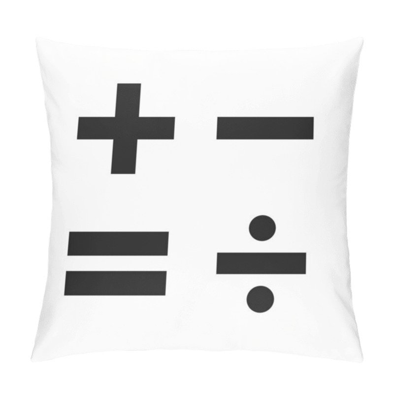 Personality  4 Set Of Basic Elements Icons Isolated On White Background... Pillow Covers