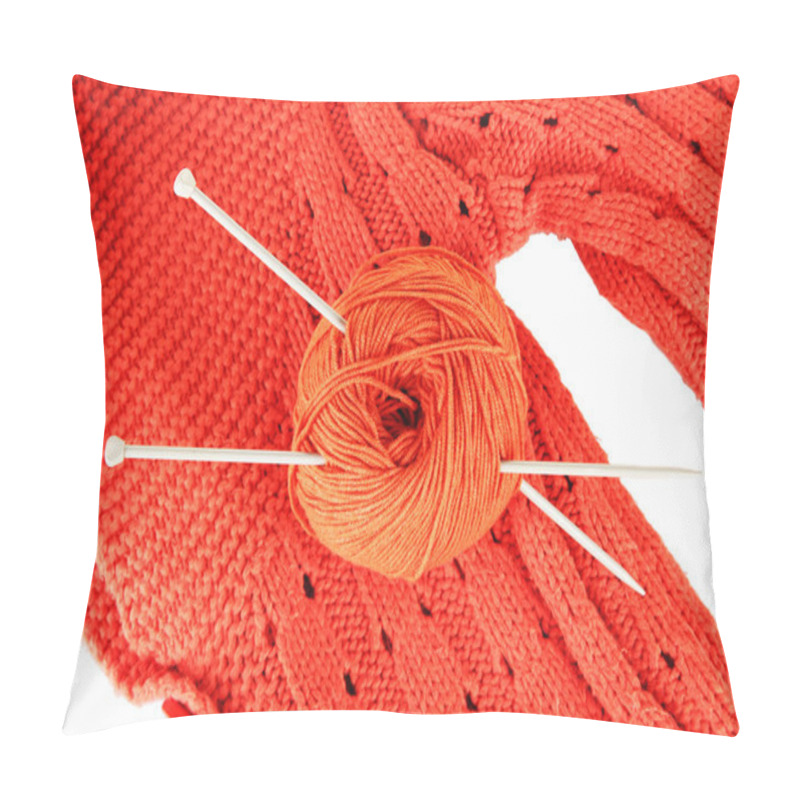 Personality  Orange Sweater And A Ball Of Wool Close-up Pillow Covers