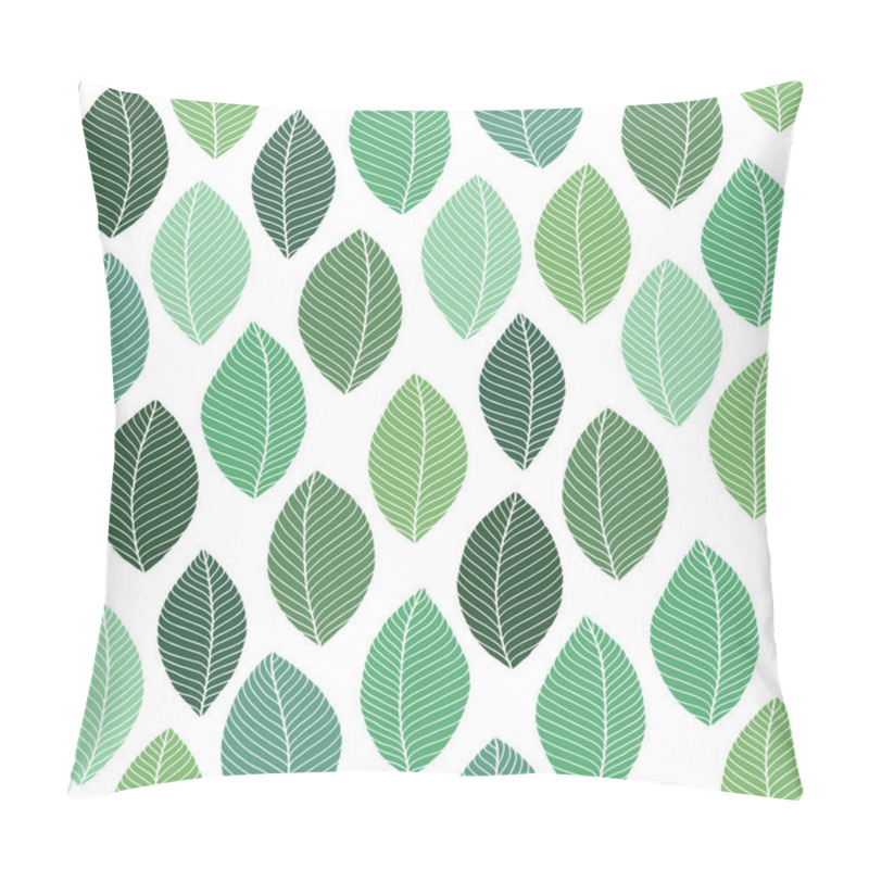 Personality  Beautiful Spring Leaves Seamless Pattern Pillow Covers