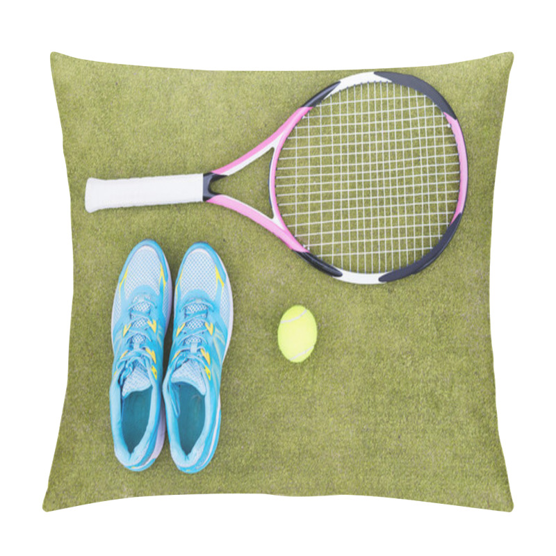 Personality  Tennis Equipment Set Of Tennis Racket, Ball And Female Sneakers  Pillow Covers