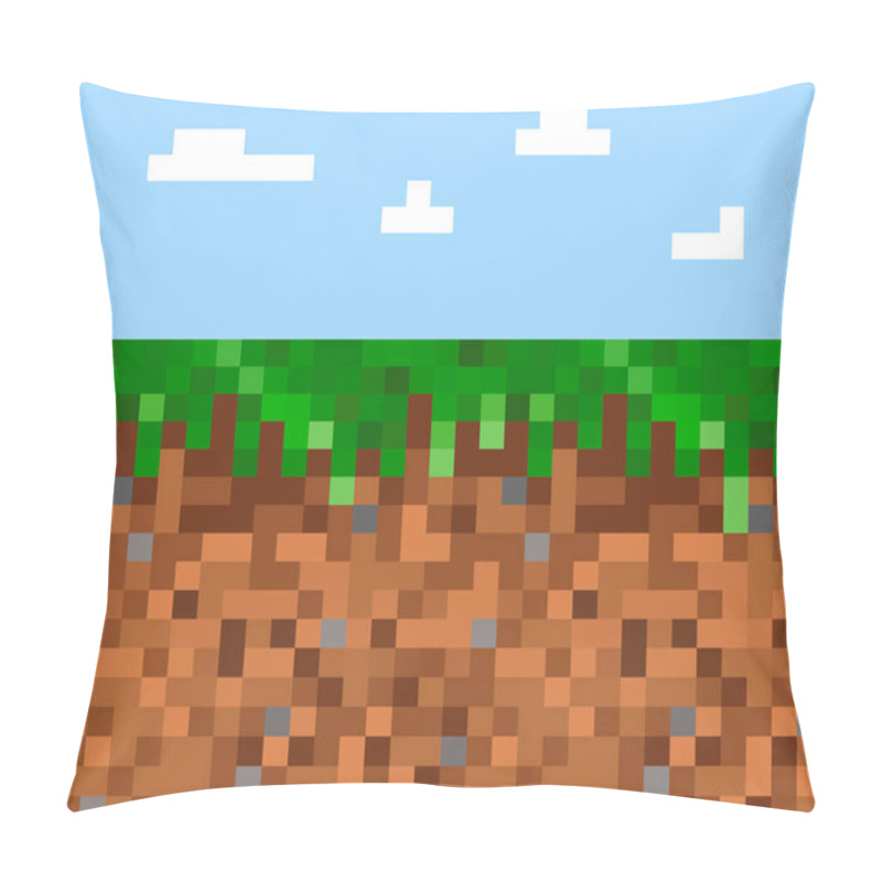 Personality  Pixel Background. The Concept Of Games Background. Vector Illustration Pillow Covers