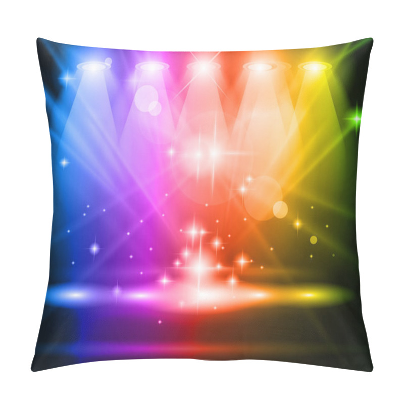 Personality  Magic Spotlights With Rainbow Rays Pillow Covers