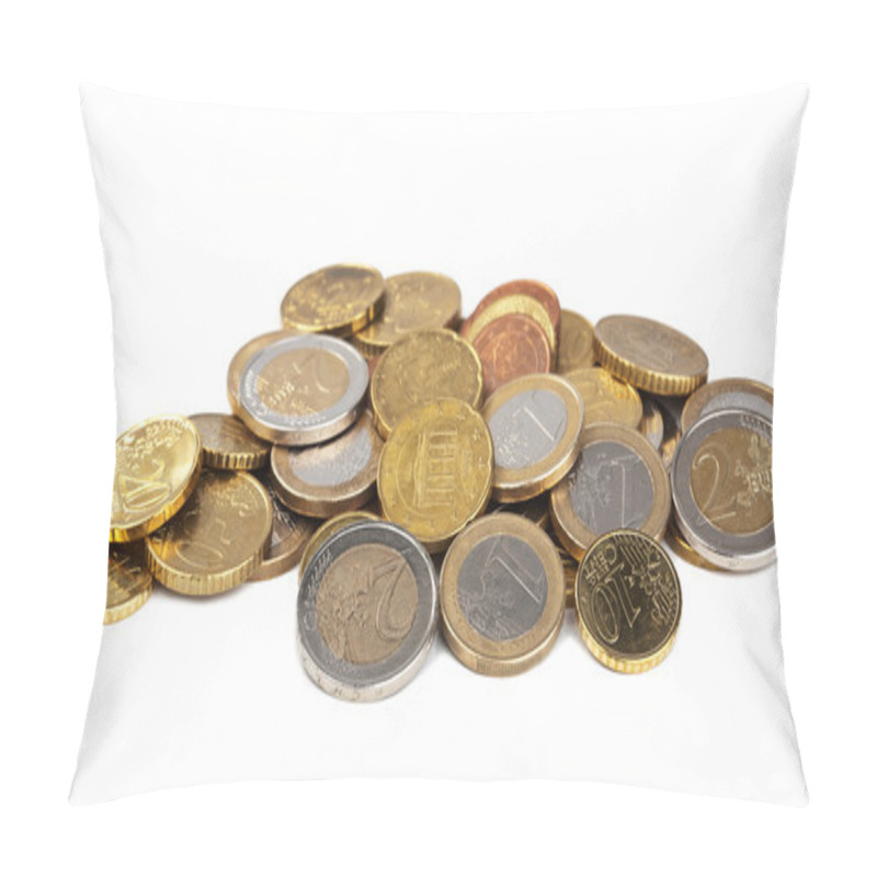 Personality  Euro Coins Isolated Pillow Covers