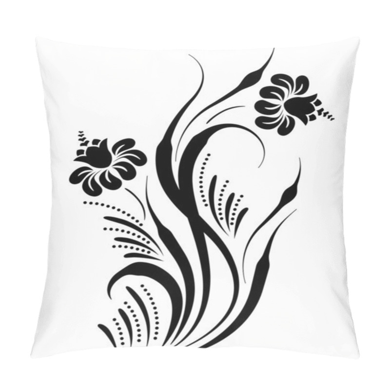 Personality  Swirl Design Floral Element Pillow Covers