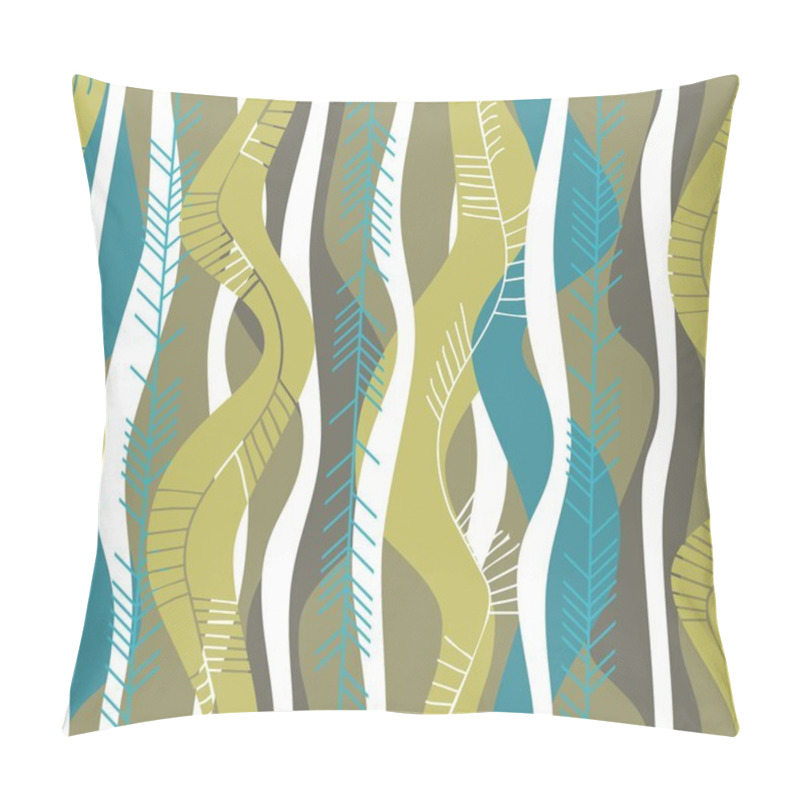 Personality  Retro Stripes Turquoise Green And White Pillow Covers