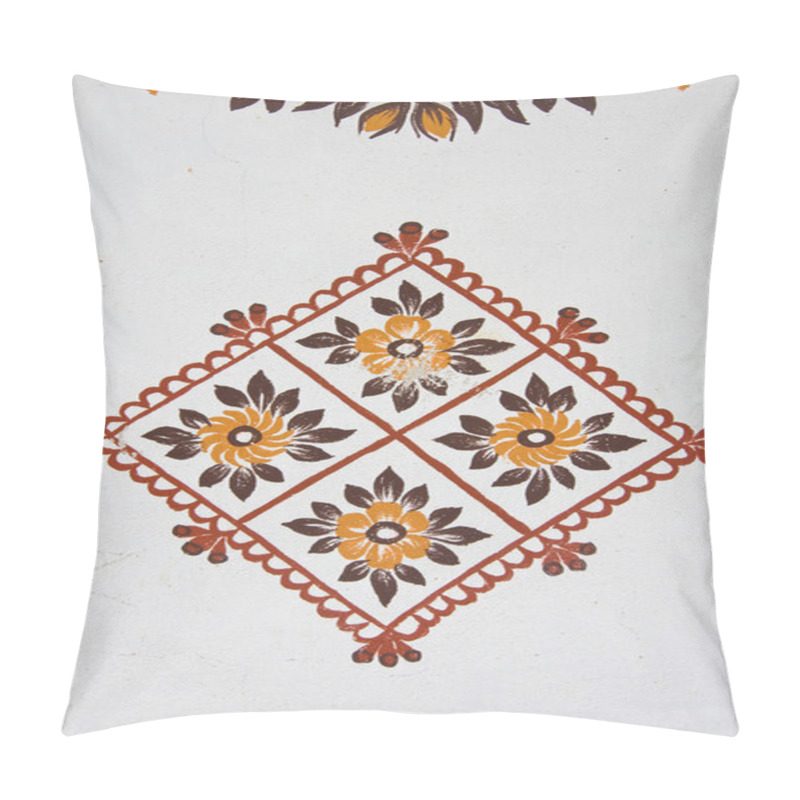 Personality  Folk Patterns Painted On A Wall Pillow Covers