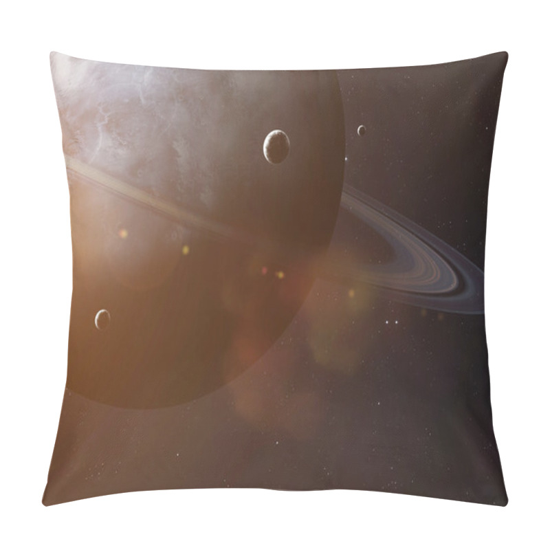 Personality  Shot Of Uranus Taken From Open Space. Collage Images Provided By Www.nasa.gov. Pillow Covers