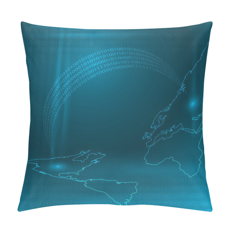 Personality  Stream Of Binary Code Pillow Covers