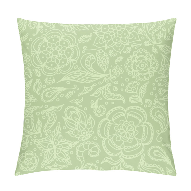 Personality  Seamless Abstract Floral Pattern Or Olive Background Pillow Covers