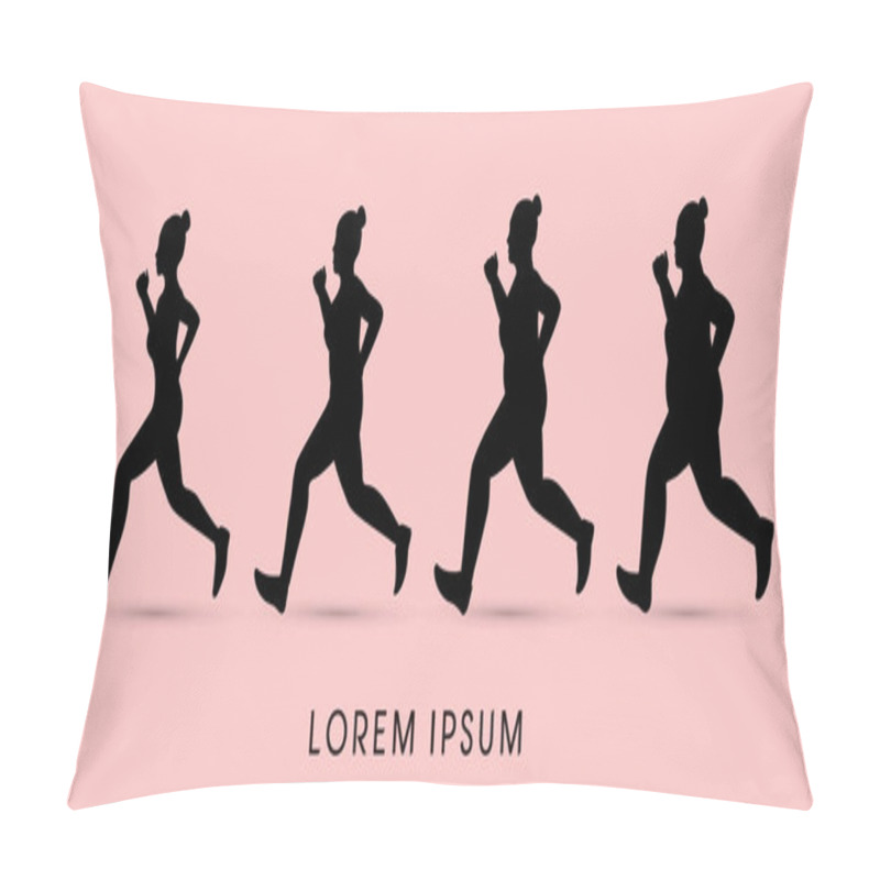 Personality  Fat Woman Running Step Graphic Pillow Covers