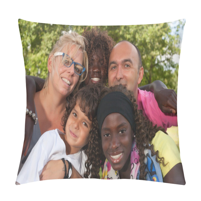 Personality  Multi Etnic Family Pillow Covers