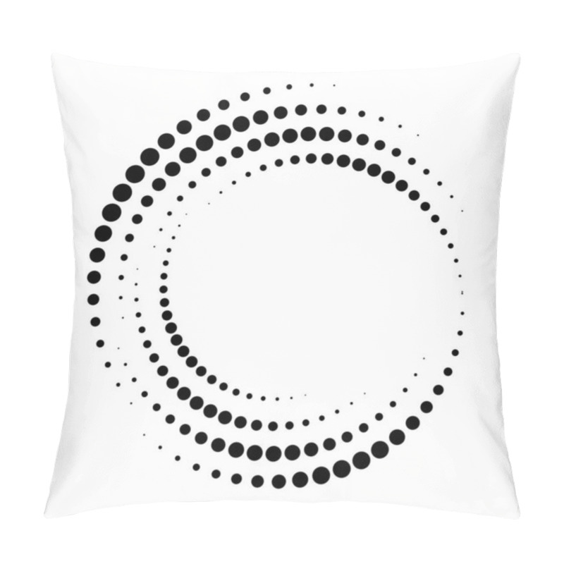 Personality  Abstract Vector Background With Halftone Dots Circle. Creative Geometric Pattern  Pillow Covers