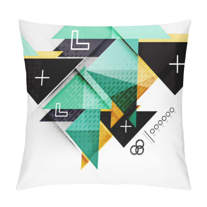 Personality  Triangles Template For Brochure | Booklet Pillow Covers