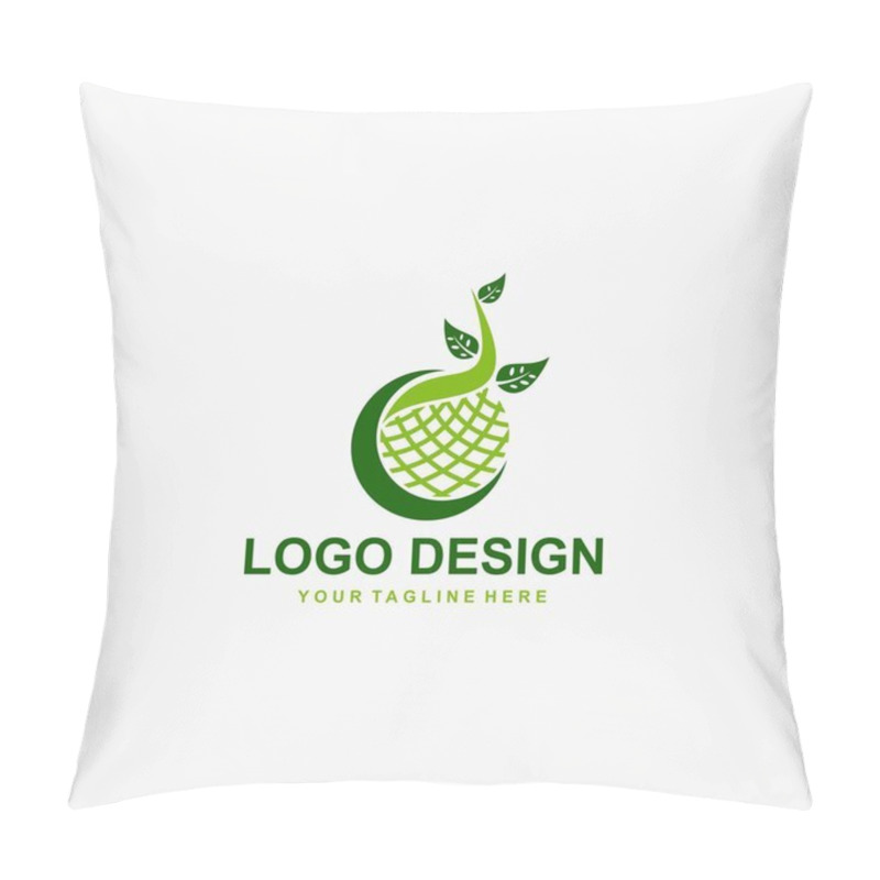 Personality  Kokedama Logo Design. The Traditional Trees From Japan, Also Called Bonsai - Vector. Pillow Covers