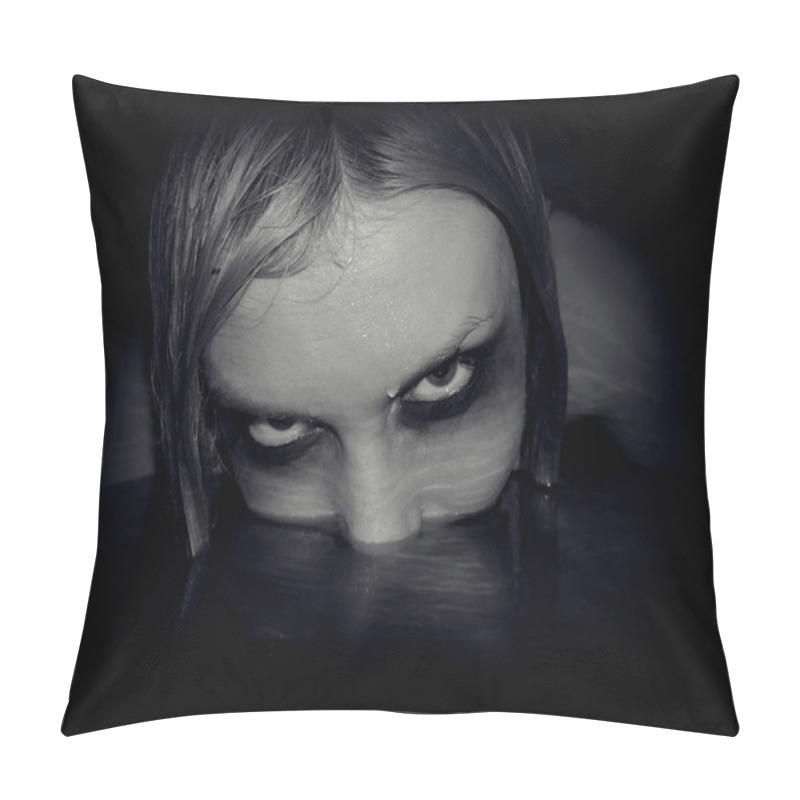 Personality  Evil Mermaid, Close Up Portrait Pillow Covers