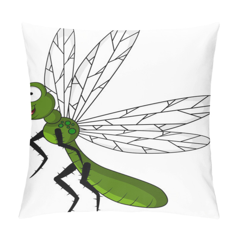 Personality  Funny Dragonfly Cartoon Pillow Covers